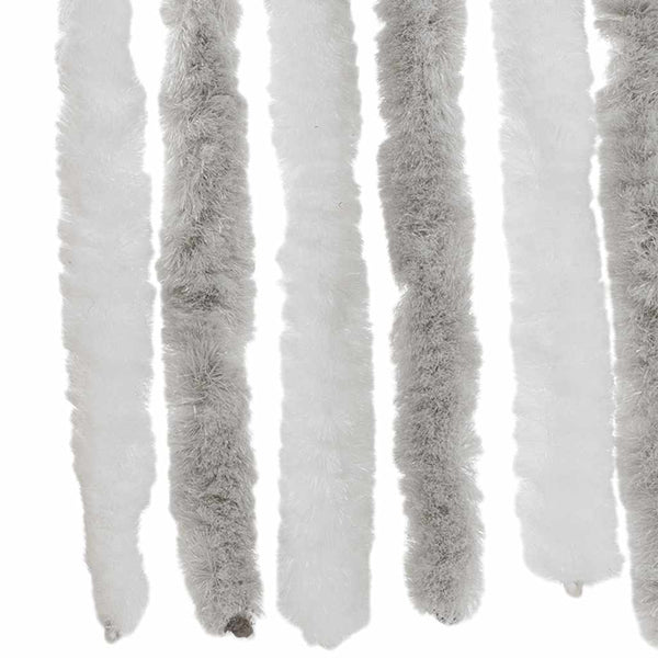 vidaXL Fly Curtain Light Gray and White 56x185 cm Chenille