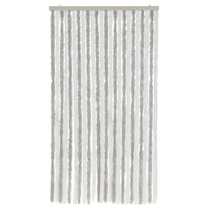 vidaXL Fly Screen Light Grey and White 100x200 cm Chenille