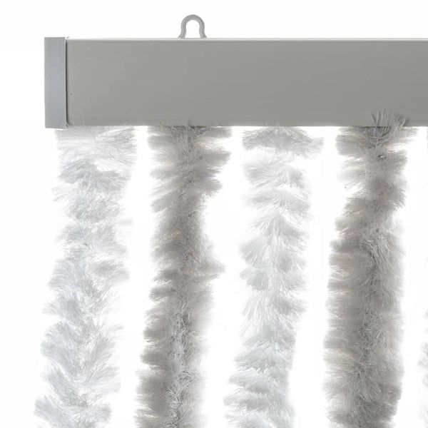 vidaXL Fly Screen Light Grey and White 100x200 cm Chenille