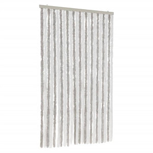 vidaXL Fly Curtain Light Gray and White 100x230 cm Chenille