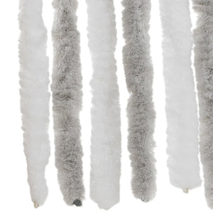 vidaXL Fly Curtain Light Gray and White 100x230 cm Chenille