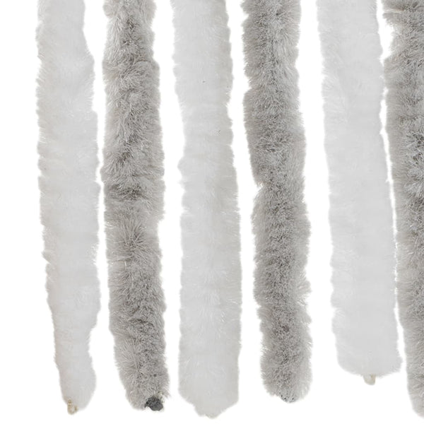 vidaXL Fly Curtain Light Gray and White 100x230 cm Chenille