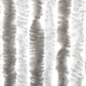 vidaXL Fly Curtain Light Gray and White 100x230 cm Chenille