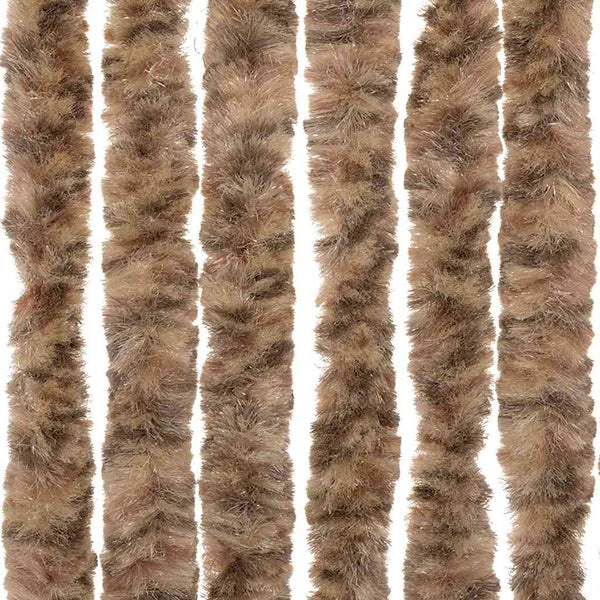 vidaXL Fly Screen Curtain Beige and Dark Brown 56x185 cm Chenille