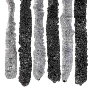 vidaXL Fly Screen Curtain Grey and Black 56x200 cm Chenille