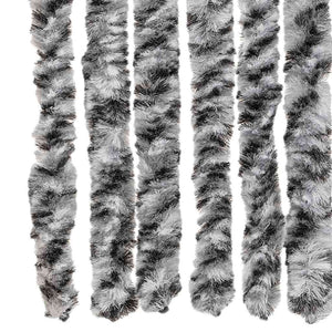 vidaXL Fly Curtain Grey, Black and White 56x200 cm Chenille