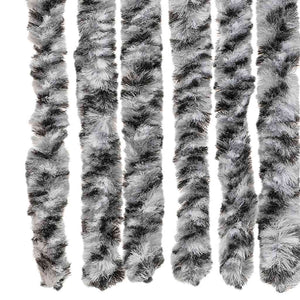 vidaXL Chenille Fly Curtain Grey, Black and White 90x200 cm