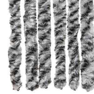 vidaXL Chenille Fly Curtain Grey, Black and White 100x200 cm