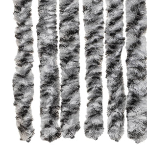 vidaXL Chenille Fly Curtain Grey, Black and White 100x220 cm