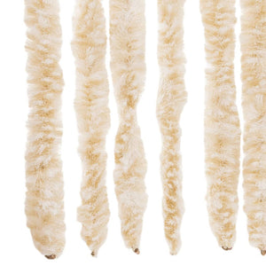 vidaXL Chenille Door Curtain Beige and White 100x220 cm