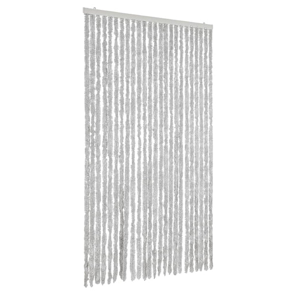 vidaXL Chenille Door Curtain Grey 100x200 cm