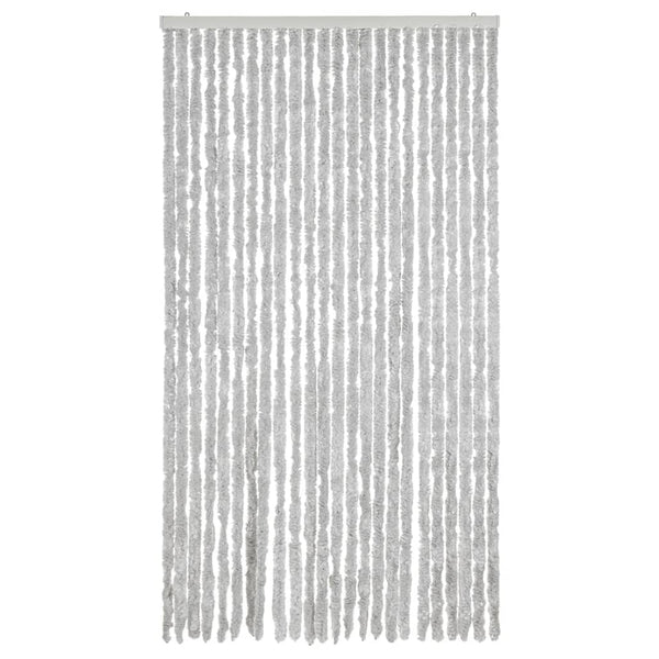 vidaXL Chenille Door Curtain Grey 100x200 cm
