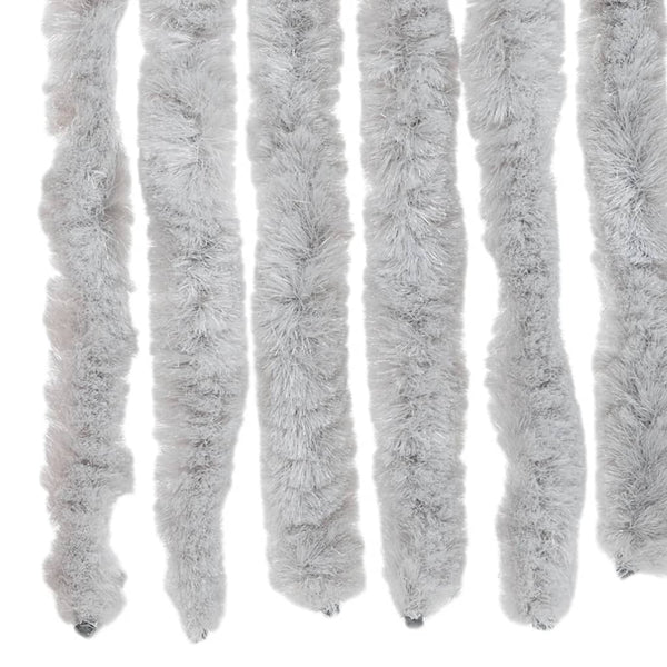 vidaXL Chenille Fly Curtain Grey 100x220 cm