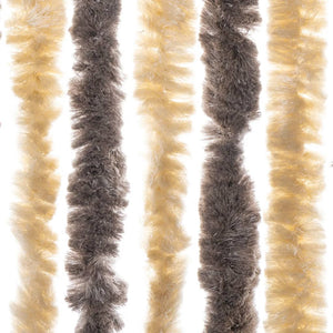 vidaXL Chenille Fly Curtain Dark Brown and Beige 100x230 cm