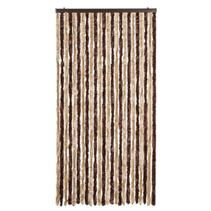 vidaXL Fly Curtain Beige and Light Brown 100x230 cm Chenille