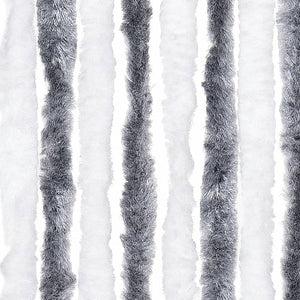 vidaXL Chenille Door Curtain Grey and White 100x230 cm