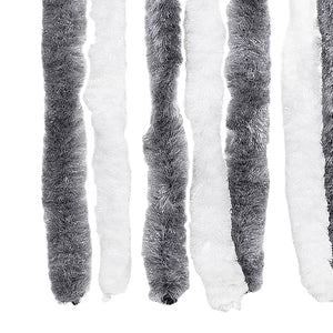 vidaXL Chenille Door Curtain Grey and White 100x230 cm