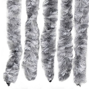vidaXL Chenille Door Curtain White and Grey 100x230 cm