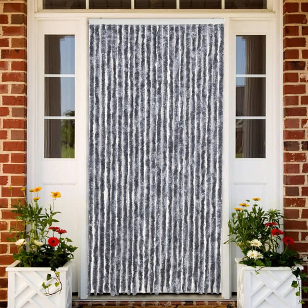 vidaXL Fly Screen Curtain Silver 100x200 cm Chenille
