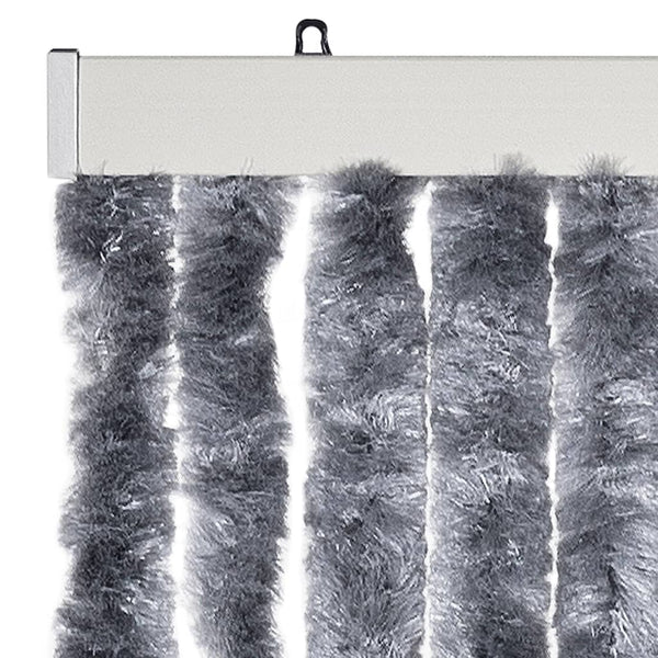 vidaXL Fly Curtain Silver 100x230 cm Chenille