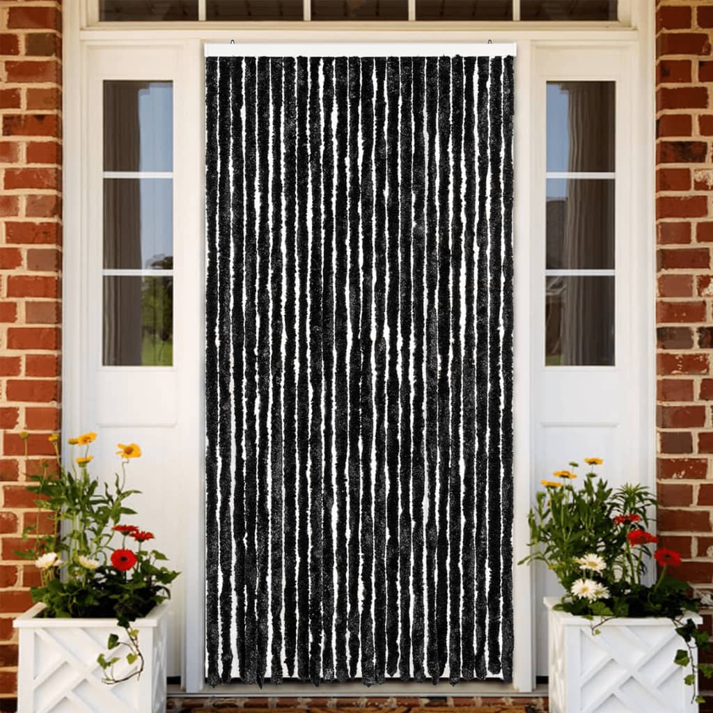 vidaXL Chenille Fly Curtain Anthracite 100x230 cm