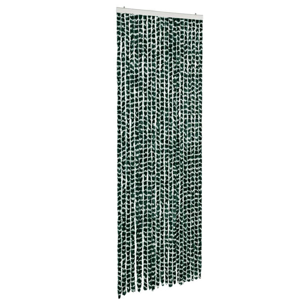 vidaXL Fly Screen Curtain Green and White 90x200 cm Chenille