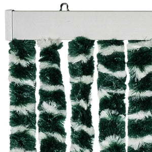 vidaXL Fly Screen Curtain Green and White 90x200 cm Chenille