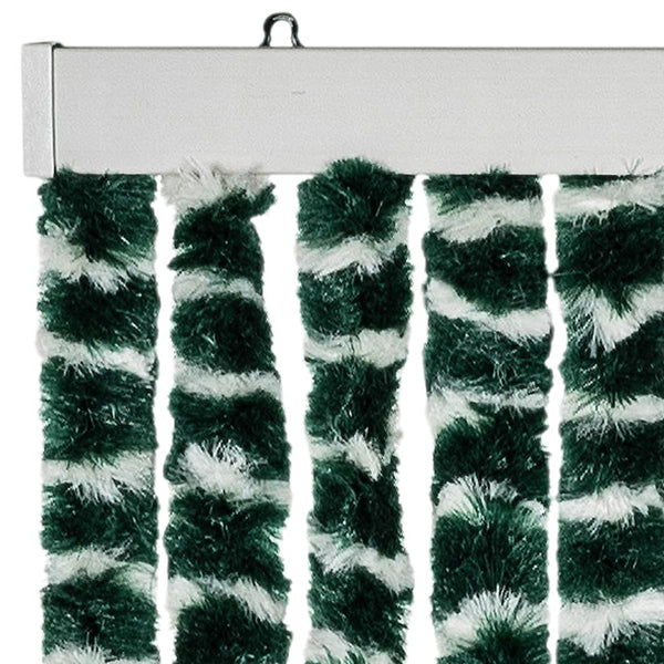 vidaXL Fly Screen Curtain Green and White 90x200 cm Chenille
