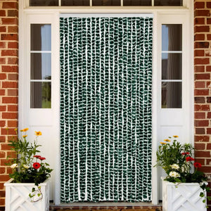 vidaXL Fly Screen Curtain Green and White 90x200 cm Chenille