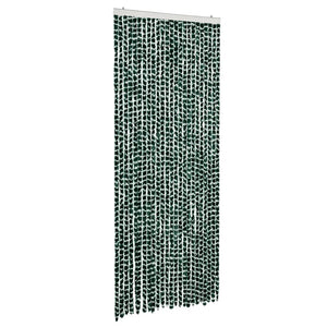 vidaXL Fly Screen Curtain Green and White 100x230 cm Chenille