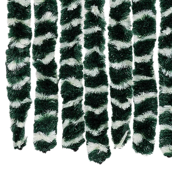 vidaXL Fly Screen Curtain Green and White 100x230 cm Chenille