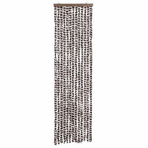 vidaXL Fly Screen Curtain Beige and Brown 56x200 cm Chenille