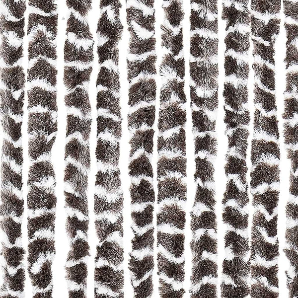 vidaXL Fly Screen Curtain Beige and Brown 56x200 cm Chenille
