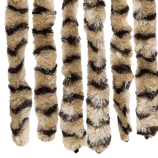 vidaXL Fly Screen Curtain Beige and Brown 100x230 cm Chenille
