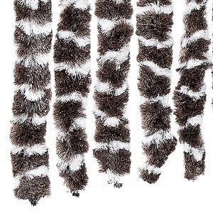 vidaXL Chenille Door Curtain Brown and White 90x200 cm