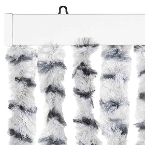 vidaXL Chenille Door Curtain Light Grey and Dark Grey 56x200 cm