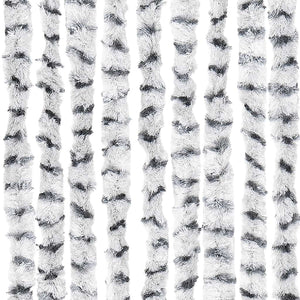 vidaXL Chenille Door Curtain Light Grey and Dark Grey 56x200 cm