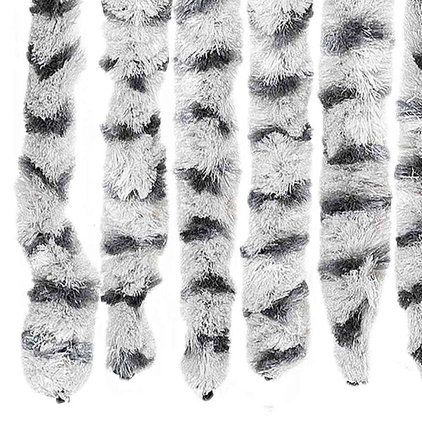 vidaXL Chenille Door Curtain Light Grey and Dark Grey 56x200 cm
