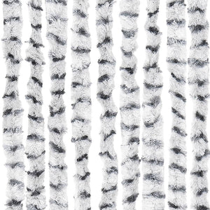 vidaXL Chenille Door Curtain Light Gray and Dark Gray 100x200 cm
