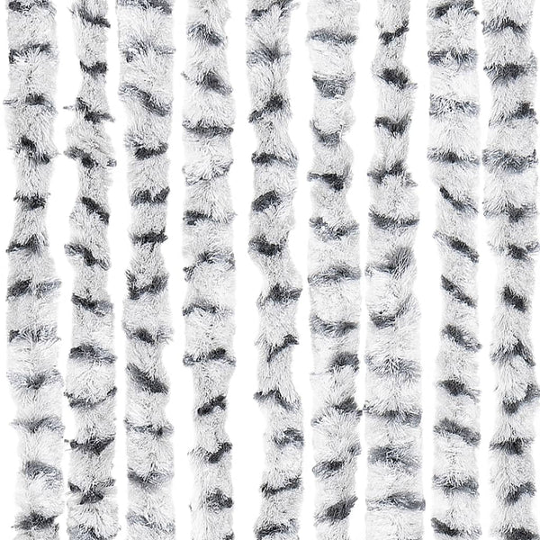 vidaXL Chenille Door Curtain Light Gray and Dark Gray 100x200 cm