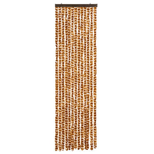 vidaXL Fly Curtain Ocher and White 56x200 cm Chenille
