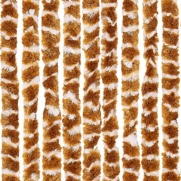 vidaXL Fly Curtain Ocher and White 56x200 cm Chenille