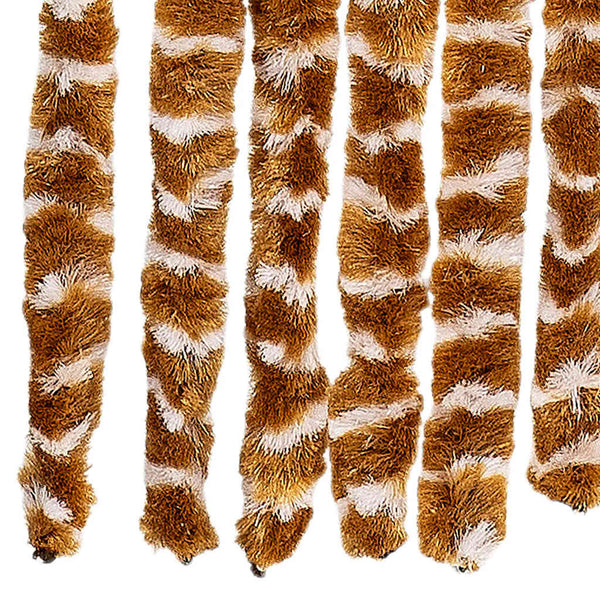 vidaXL Fly Curtain Ochre and White 90x200 cm Chenille