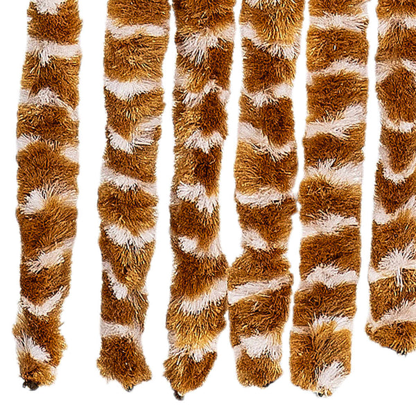 vidaXL Fly Screen Curtain Ochre and White 100x230 cm Chenille