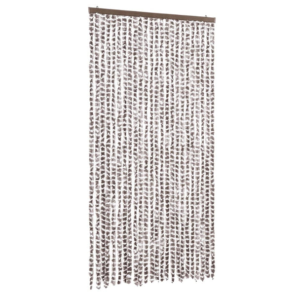 vidaXL Fly Curtain Taupe and White 100x200 cm Chenille