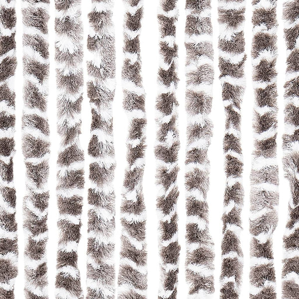 vidaXL Fly Curtain Taupe and White 100x200 cm Chenille