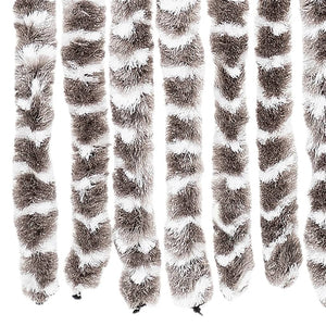 vidaXL Fly Curtain Taupe and White 100x200 cm Chenille
