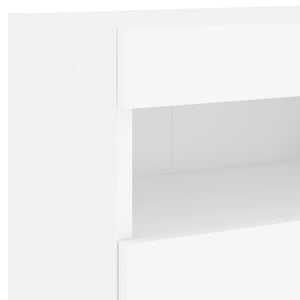 vidaXL 7-Piece TV Wall Unit with LED Lights White