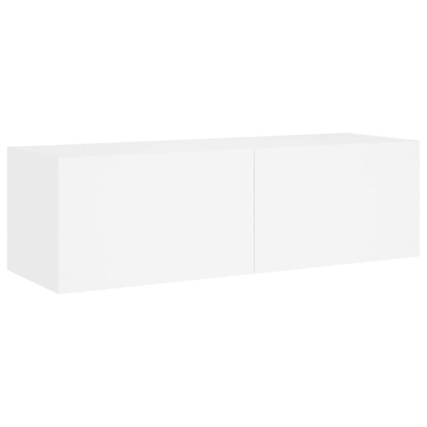 vidaXL 3-Piece TV Wall Unit with LED Lights White