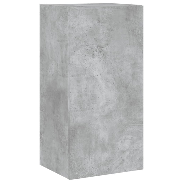 vidaXL 3-Piece TV Wall Unit with LED Lights Concrete Grey